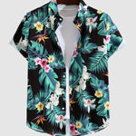 Men's Casual Print Floral Resort Style Short Sleeve Shirt