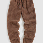 Men's Solid Color Versatile Fleece Casual Pants
