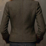 Dolores - Blazer de Sarga con Ribete en Contraste