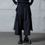 Ribbon Loose Wide-leg Cropped Culottes