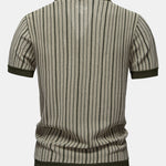 Stripe Crochet Button Up Shirt