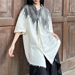 Tie-dye Irregular Short-sleeved Shirt