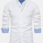 Long Sleeve Button Up Oxford Shirt & Slim Fit Tapered Trousers