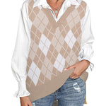 Zeagoo Sweater Vest Women Sleeveless V Neck Oversized Pullover