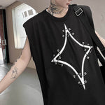 Dark Punk Shoulder Pad Vest