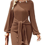 Zeagoo Women's Casual Knit Dress Long Sleeve Bodycon Dress