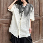 Tie-dye Irregular Short-sleeved Shirt