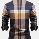 Long Sleeve Cotton Plaid Button Up Shirt