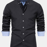 Long Sleeve Button Up Oxford Shirt & Slim Fit Tapered Trousers