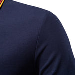 Long Sleeved Contrast Polo Shirt