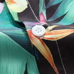Tropical Flowers Print Button Up Shirt & Swim Shorts