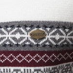 Contrast Geometric Jacquard Quarter-Zip Sweater