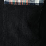 Corduroy Plaid Panel Button Up Shirt
