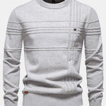 Striped Jacquard Crewneck Sweater