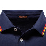 Long Sleeved Contrast Polo Shirt