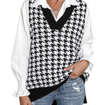 Zeagoo Sweater Vest Women Sleeveless V Neck Oversized Pullover