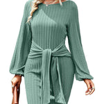 Zeagoo Women's Casual Knit Dress Long Sleeve Bodycon Dress