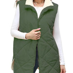Zeagoo Women Fall Reversible Vests Coat Sleeveless Sherpa Fleece Jacket