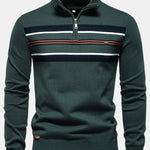 Stripe Quarter-Zip Sweater