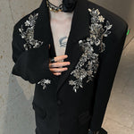 Embroidered Sequined Casual Blazer