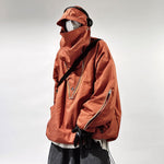 Loose Solid Color Hooded Retro Work Jacket