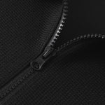 Stripe Waffle Zipper Polo Neck Sweatshirt