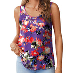 Zeagoo Silk Satin Tank Tops for Women Scoop Neck Sleeveless Tops