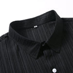 Crinkled Texture Print Button Up Shirt