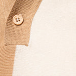 Contrast Stripe Knit Polo Shirt