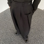 Straight Loose Drape Wide-leg Pants