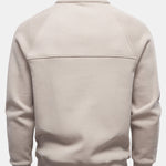 Ribbed Raglan Sleeve Quarter Zip Sweatshirt