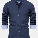 Long Sleeve Button Up Oxford Shirt & Slim Fit Tapered Trousers