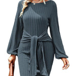 Zeagoo Women's Casual Knit Dress Long Sleeve Bodycon Dress