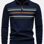 Stripe Quarter-Zip Sweater