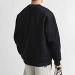 Line Embroidery Crew Neck Sweatshirt