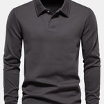 Long Sleeved V-Neck Polo Shirt