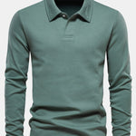 Long Sleeved V-Neck Polo Shirt