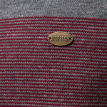 Contrast Stripe Quarter Zip Sweater