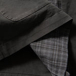 Japanese Retro Patchwork Collarless Shirt