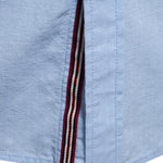 Long Sleeve Linen Look Stand Collar Shirt