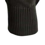Long Sleeved Knitted Geometric Jacquard Zippe Polo Shirt
