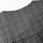 Japanese Retro Patchwork Collarless Shirt
