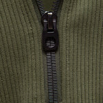 Ribbed Raglan Sleeve Quarter Zip Sweatshirt
