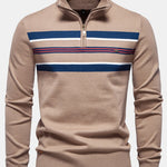 Stripe Quarter-Zip Sweater