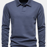 Long Sleeved V-Neck Polo Shirt