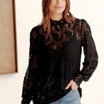 Zeagoo Lace Tops  with Separable Camisole Sexy Blouses Shirts 2 PCS Set