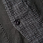 Japanese Retro Patchwork Collarless Shirt
