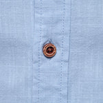 Long Sleeve Linen Look Stand Collar Shirt & Straight Leg Linen Pants