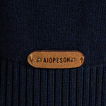 Contrast Stripe Quarter Zip Sweater