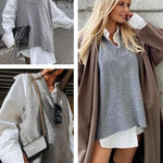 Zeagoo Sweater Vest Women Sleeveless V Neck Oversized Pullover